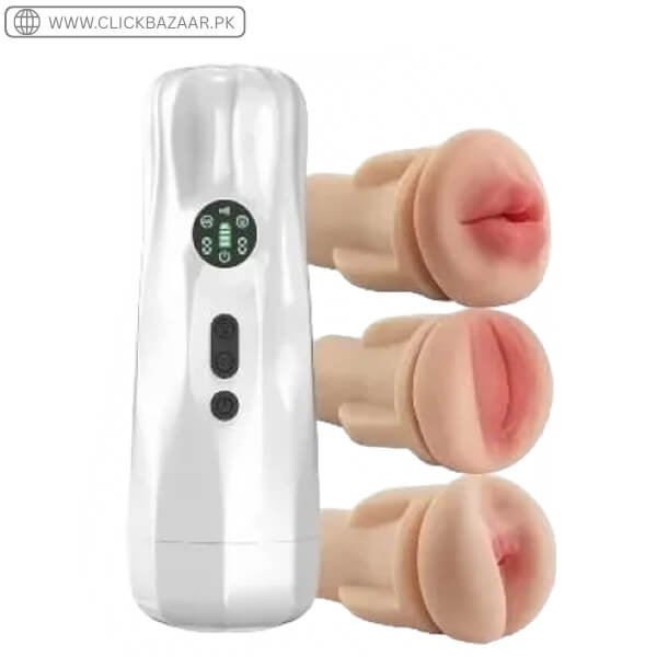 Automatic Male Masturbator With Three Removable Sleeves In Pakistan