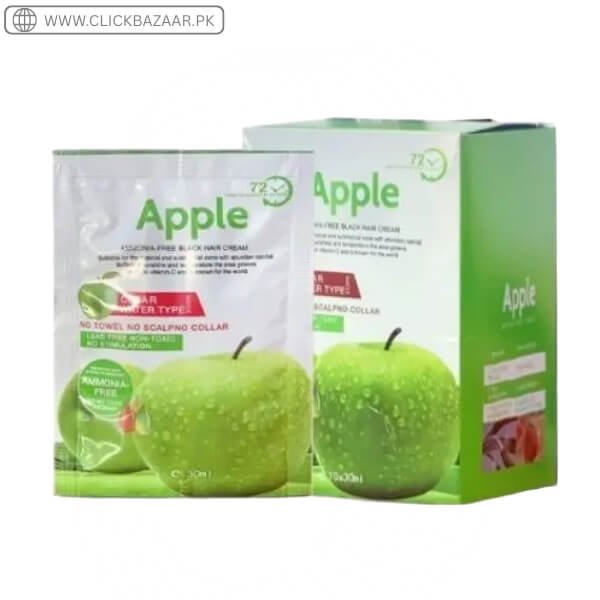 Black Apple Hair Dye 10 Pouch Natural Black in Pakistan