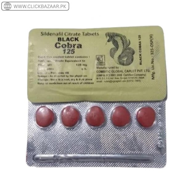 Black Cobra 125mg Tablets  Sildenafil  in Pakistan