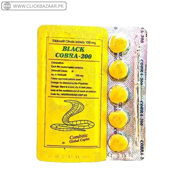 Black Cobra 200mg Tablets Price in Pakistan
