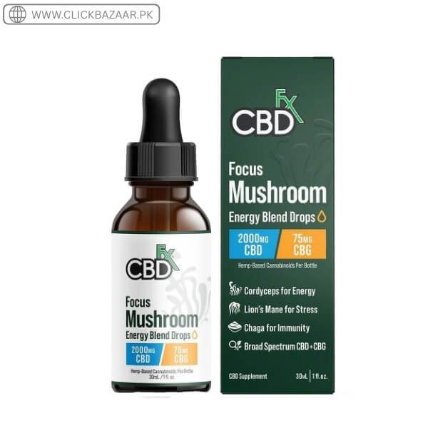 CBDfx Mushroom CBD Tincture CBG Focus Blend In Pakistan
