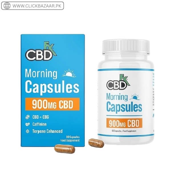 CBDfx | CBD Capsules – Morning | 900mg CBD + 900mg CBG – 60ct in Pakistan