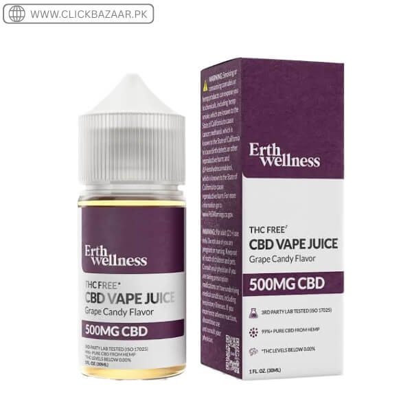 Erth Welness Erth Hemp Grape Candy CBD Vape Juice 500mg - 1000mg In Pakistan