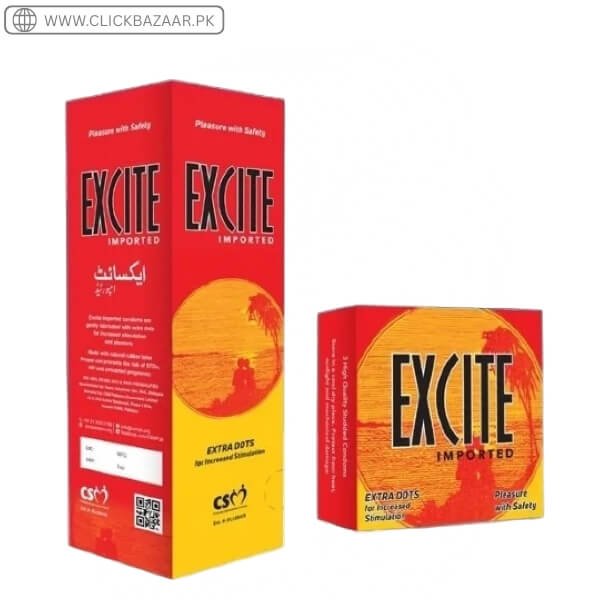 Excite Extra Dotted Imported Condoms In Pakistan