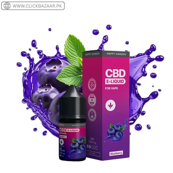 HAPPY VAPE CBD Vape Juice Blueberry 1000mg 30ml In Pakistan
