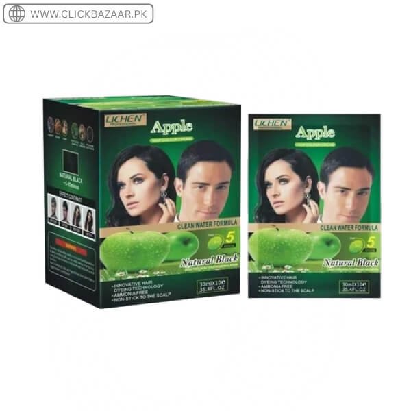 Lichen Apple hair colour cream 1000ml 500ml cream + 500ml developer in Pakistan