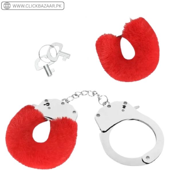 Plush Red Fur Handcuffs In Pakistan
