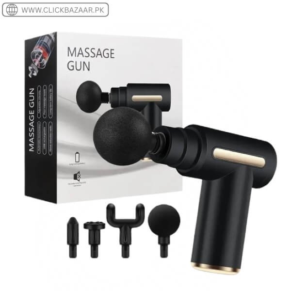 Rechargable Massage Gun with 4 Different Heads in Pakistan
