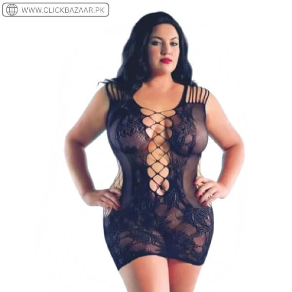 Scandal Peek-A-Boo Black Mini Dress XL In Pakistan