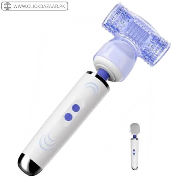 Vibrator Wand Massager With Male Masturbator Attachment Sex Toys in Pakistan