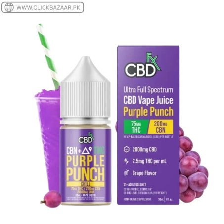 CBDfx Delta-9 THC Vape Juice: Purple Punch (Indica) In Pakistan