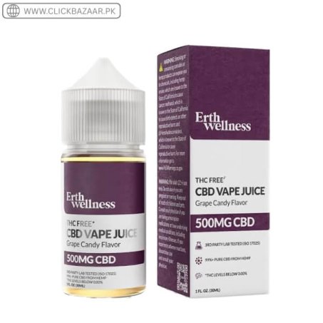 Erth Welness Erth Hemp Grape Candy CBD Vape Juice 500mg - 1000mg In Pakistan