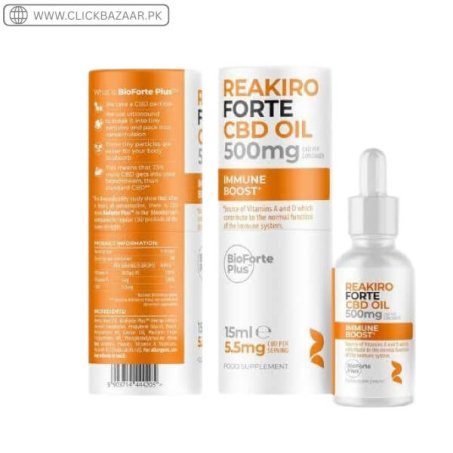 Reakiro Forte CBD Oil Immune Boost 500mg, 15ml I 5.5mg In Pakistan