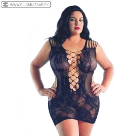 Scandal Peek-A-Boo Black Mini Dress XL In Pakistan
